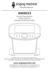 The Singing Machine ISM9033 Instruction Manual