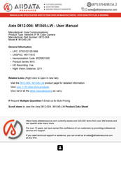 Axis M1045-LW User Manual
