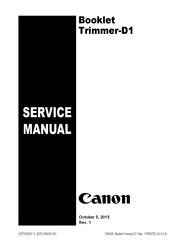 Canon Perfect Binder D1 Service Manual