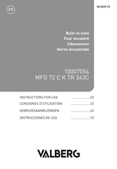 VALBERG 10007054 Instructions For Use Manual