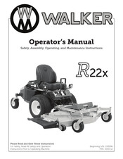 Walker R22x Operator's Manual