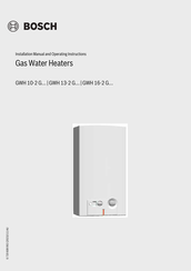 Bosch GWH 13-2 G Series Installation Manual And Operating Instructions