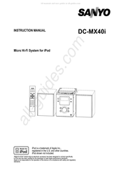 Sanyo DC-MX40i Instruction Manual