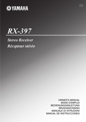 Yamaha RX-397 Owner's Manual