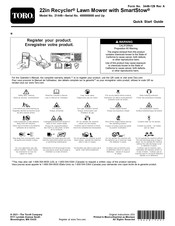 Toro Recycler 21445 Quick Start Manual