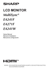 Sharp DD-EA241W Setup Manual