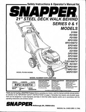 Snapper RP21600 Safety Instructions And Operator's Manual