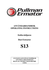 pullman Ermator S13 Operating Instructions Manual