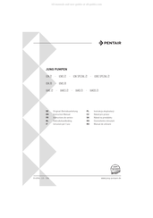 Pentair JUNG PUMPEN U6KE/2 Instruction Manual