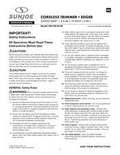 SNOWJOE SUNJOE 24V-SB10-LTE Operator's Manual