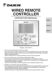 Daikin BRC1NRV71 Operation Manual