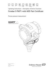 Endress+Hauser Cerabar S PM71 Operating Instructions Manual