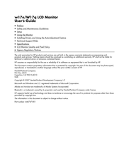HP w17e User Manual