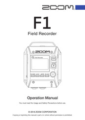 Zoom F1-SP Operation Manual