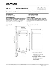 Siemens VPM 120 Operating Instructions Manual