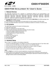 Silicon Laboratories TOOLSTICK C8051F560 User Manual