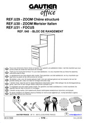 Gautier Office FOCUS U31 Manual