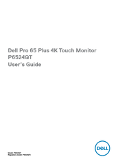 Dell P6524QT User Manual