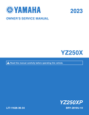 Yamaha YZ250X 2023 Owner's Service Manual
