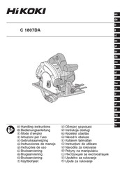 HIKOKI C1807DA Handling Instructions Manual