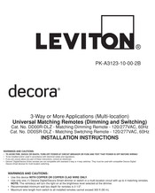 Leviton decora DD0SR-DLZ Installation Instructions Manual