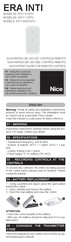 Nice Era INTI2 Quick Start Manual
