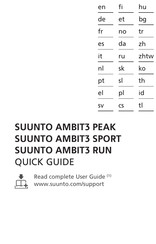 Suunto AMBIT3 PEAK Quick Manual