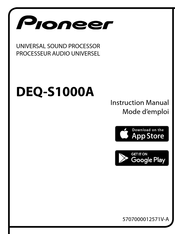 Pioneer DEQ-S1000A Instruction Manual
