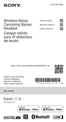 Sony WH-H910N Reference Manual