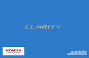Honda Clarity 2018 Navigation Manual
