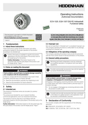 HEIDENHAIN ECN 1325 Operating Instructions Manual