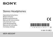 Sony MDR-XB550AP Operating Instructions