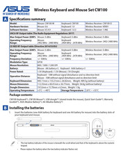 Asus CW100 Manual