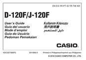 Casio J-120F User Manual