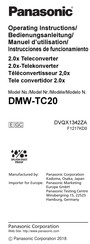 Panasonic DMW-TC20 Operating Instructions Manual