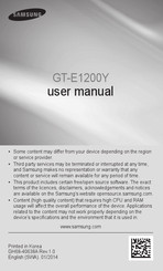 Samsung GT-E1200Y User Manual
