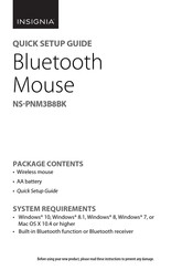 Insignia NS-PNM3B8BK Quick Setup Manual