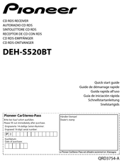 Pioneer DEH-S520BT Quick Start Manual