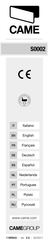 CAME S0002 User Manual