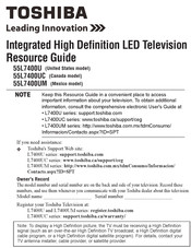 Toshiba 55L7400UM Resource Manual