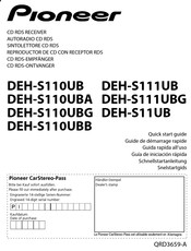 Pioneer DEH-S110UB Quick Start Manual