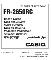 Casio FR-2650RC User Manual