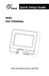 PAX IM20 Quick Setup Manual