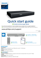Philips BDP2501/F7 Quick Start Manual
