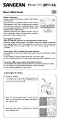 Sangean DPR-64 Quick Start Manual