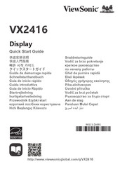 ViewSonic VX2416 Quick Start Manual