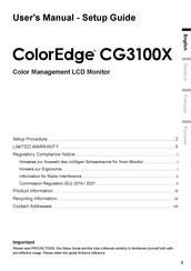 Eizo ColorEdge CG3100X User Manual