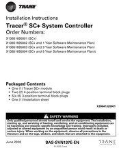 Trane Tracer SC+ Installation Instructions Manual