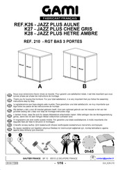 Gami JAZZ PLUS K26 Assembly Instructions Manual