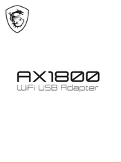 MSI AX1800 Manual